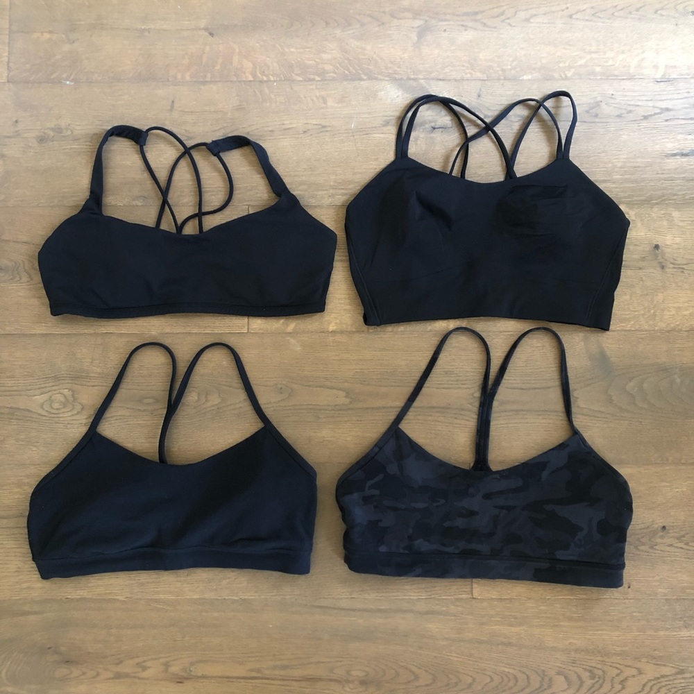 Lot of 4 Lululemon Sports Bras Size 12